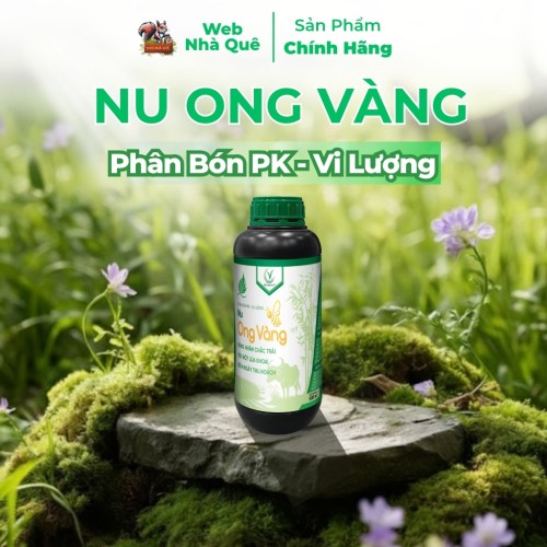 Phân Bón Lá Nu Ong Vàng Bổ Sung Lân, Kali, Bo Giúp Cây Trồng Nuôi Trái, Nặng Nhân (500ml)