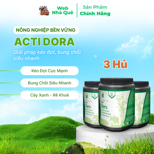 Combo 3 Hủ Phân Bón Acti Dora Siêu Kéo Đọt, Bật Chồi Nhanh, Thúc Trái Nhanh Lớn (500g pha 400 lít) thumb