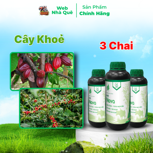 Combo 3 Hũ Phân Bón Lá Acti Nova Tăng Khả Năng Vận Chuyển Dinh Dưỡng Cho Cây Trồng, Giúp Trái Lớn Nhanh, Cây Khoẻ thumb