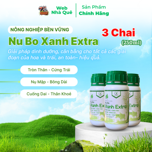 Combo 3 Hũ Phân Bón Lá Nu Bo Xanh Extra Hạn Chế Thối Hoa, Thối Trái, Rụng Hoa, Rụng Trái thumb