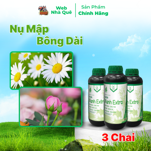 Combo 3 Hũ Phân Bón Lá Nu Bo Xanh Extra Hạn Chế Thối Hoa, Thối Trái, Rụng Hoa, Rụng Trái (Chai 500ml Pha 800 lít) thumb