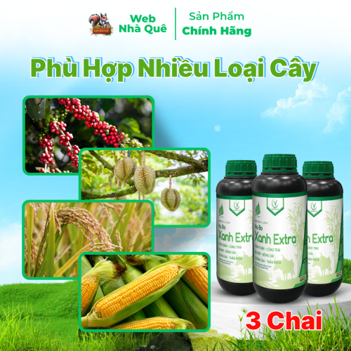 Combo 3 Hũ Phân Bón Lá Nu Bo Xanh Extra Hạn Chế Thối Hoa, Thối Trái, Rụng Hoa, Rụng Trái (Chai 500ml Pha 800 lít) thumb