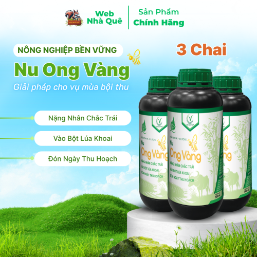 Combo 3 Hủ Phân Bón Lá Nu Ong Vàng Bổ Sung Lân, Kali, Bo Giúp Cây Trồng Nuôi Trái, Nặng Nhân thumb