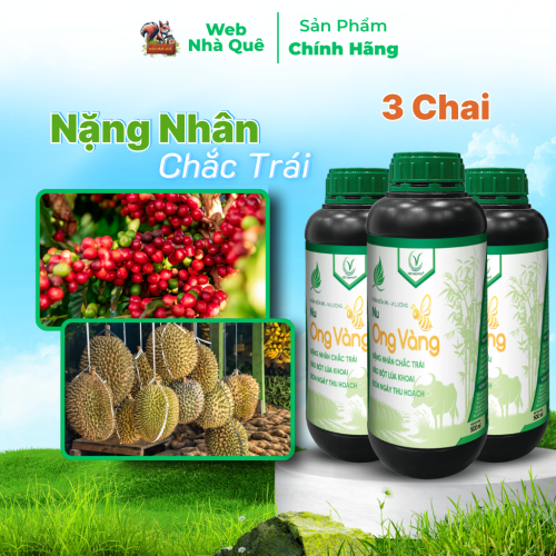 Combo 3 Hủ Phân Bón Lá Nu Ong Vàng Bổ Sung Lân, Kali, Bo Giúp Cây Trồng Nuôi Trái, Nặng Nhân thumb