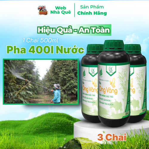 Combo 3 Hủ Phân Bón Lá Nu Ong Vàng Bổ Sung Lân, Kali, Bo Giúp Cây Trồng Nuôi Trái, Nặng Nhân thumb