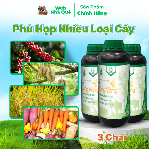 Combo 3 Hủ Phân Bón Lá Nu Ong Vàng Bổ Sung Lân, Kali, Bo Giúp Cây Trồng Nuôi Trái, Nặng Nhân thumb