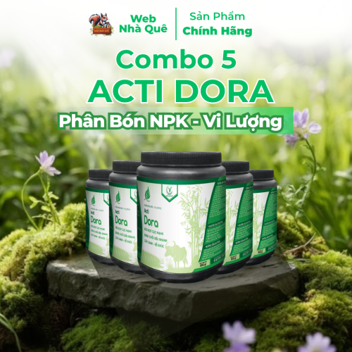 Combo 5 Hủ Phân Bón Acti Dora Siêu Kéo Đọt, Bật Chồi Nhanh, Thúc Trái Nhanh Lớn (500g pha 400 lít)