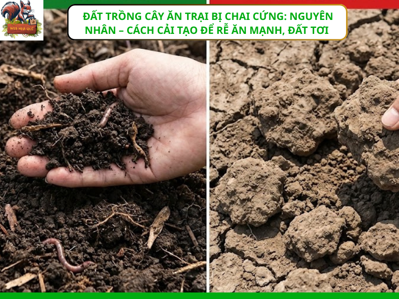 Đất trồng cây ăn trại bị chai cứng nguyên nhân – cách cải tạo