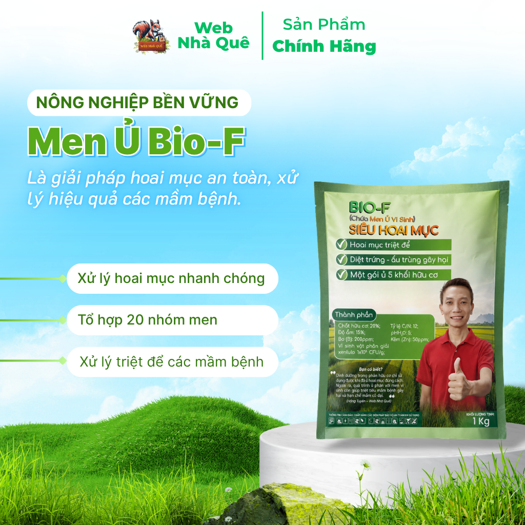 Men Vi Sinh Ủ Phân Giúp Hoai Mục Nhanh, Giảm Mầm Bệnh và Ấu Trùng Gây Hại