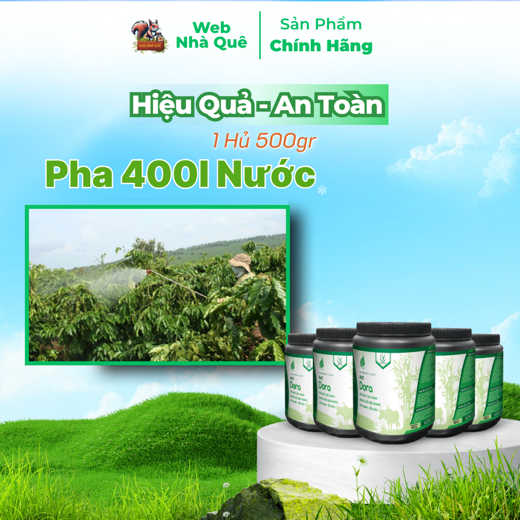 Combo 10 Hủ Phân Bón Acti Dora Siêu Kéo Đọt, Bật Chồi Nhanh, Thúc Trái Nhanh Lớn (500g pha 400 lít)