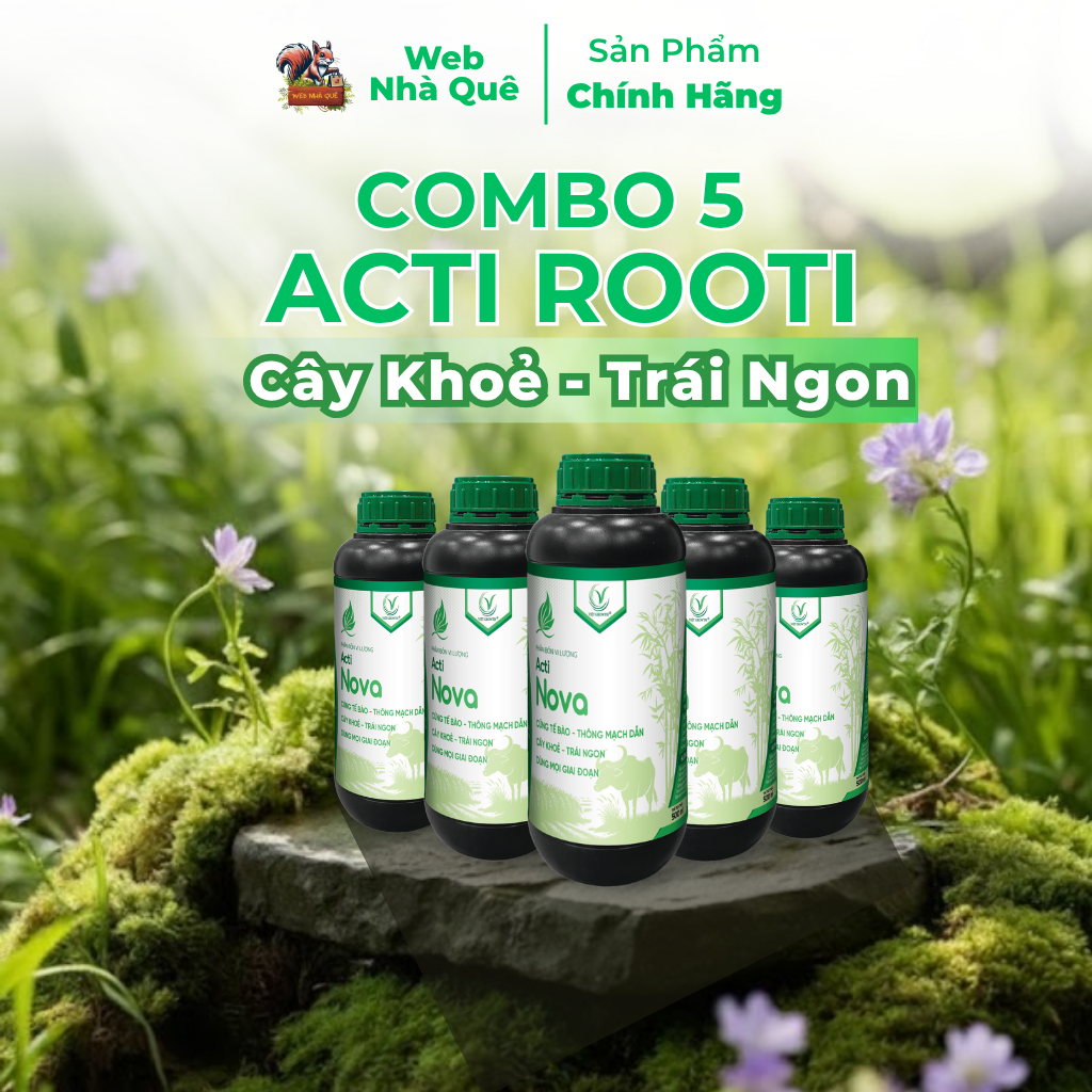 Combo 5 Hũ Phân Bón Lá Acti Nova Tặng 1 Nu Bo Xanh Extra 250ml